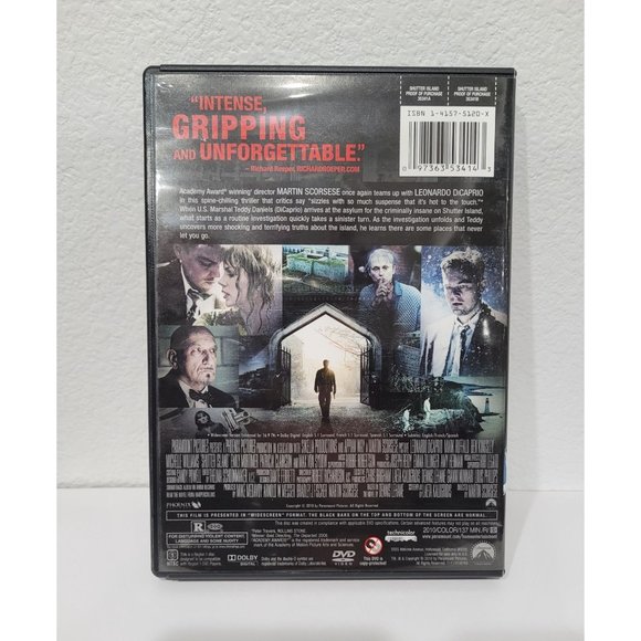 Shutter Island Leonardo DiCaprio 2010 Widescreen DVD - Picture 5 of 5